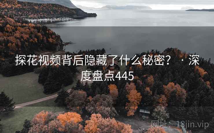 探花视频背后隐藏了什么秘密？ · 深度盘点445